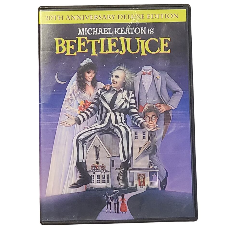 Beetlejuice - 20th Anniversary Deluxe Edition (DVD, 1988) used condition tested